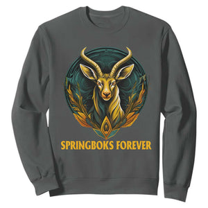 South Africa Rugby Sweatshirt Springboks Forever Stronger Together Go Bokke TS02 Dark Heather Printyourwear