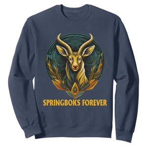 South Africa Rugby Sweatshirt Springboks Forever Stronger Together Go Bokke TS02 Navy Printyourwear