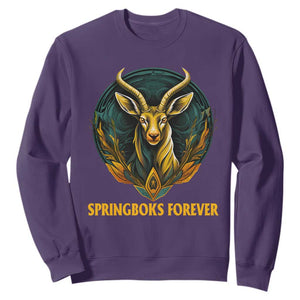South Africa Rugby Sweatshirt Springboks Forever Stronger Together Go Bokke TS02 Purple Printyourwear