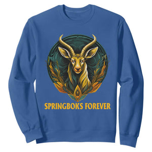 South Africa Rugby Sweatshirt Springboks Forever Stronger Together Go Bokke TS02 Royal Blue Printyourwear
