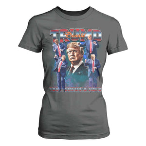 Trump 2025 T Shirt For Women Take America Back Golden Age Vintage 90s Bootleg TS02 Dark Heather Print Your Wear