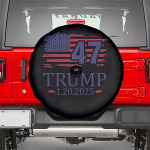 President Trump Inauguration Day 2025 Spare Tire Cover 47th President January 20th American Flag TS02 Black Print Your Wear