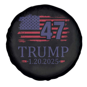President Trump Inauguration Day 2025 Spare Tire Cover 47th President January 20th American Flag TS02 Print Your Wear