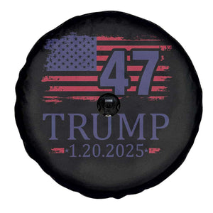 President Trump Inauguration Day 2025 Spare Tire Cover 47th President January 20th American Flag TS02 Print Your Wear