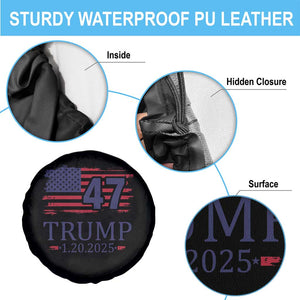 President Trump Inauguration Day 2025 Spare Tire Cover 47th President January 20th American Flag TS02 Print Your Wear