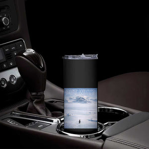 Funny Nihilist Penguin But Why Meme Skinny Tumbler Existential Arctic Scene Icy Wilderness Quiet Thinkers TS02 Print Your Wear
