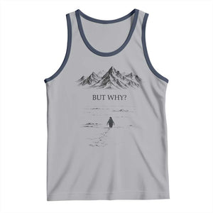 The Nihilist Penguin But Why Meme Tank Top Existential Moody Quiet Thinkers TS02 Athletic Heather Navy Print Your Wear