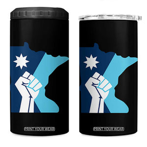 Minnesota Strong Fist Power Graphic 4 in 1 Can Cooler Tumbler Social Justice Solidarity TS02 One Size: 16 oz Black Print Your Wear