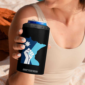 Minnesota Strong Fist Power Graphic 4 in 1 Can Cooler Tumbler Social Justice Solidarity TS02 Print Your Wear