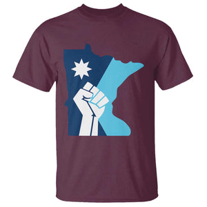 Minnesota Strong Fist Power Graphic T Shirt Social Justice Solidarity TS02 Maroon Print Your Wear