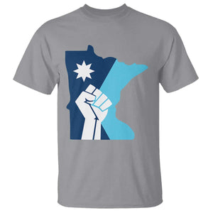 Minnesota Strong Fist Power Graphic T Shirt Social Justice Solidarity TS02 Sport Gray Print Your Wear