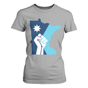 Minnesota Strong Fist Power Graphic T Shirt For Women Social Justice Solidarity TS02 Sport Gray Print Your Wear
