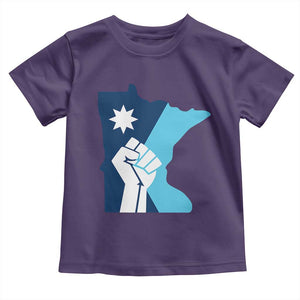 Minnesota Strong Fist Power Graphic Toddler T Shirt Social Justice Solidarity TS02 Purple Print Your Wear