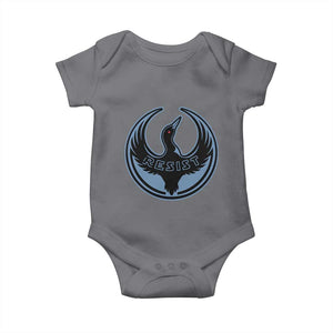 Minnesota Resist Loon Rebellion Emblem Baby Onesie TS02 Charcoal Print Your Wear