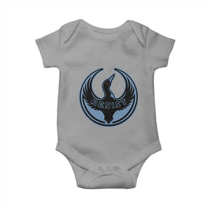 Minnesota Resist Loon Rebellion Emblem Baby Onesie TS02 Sport Gray Print Your Wear