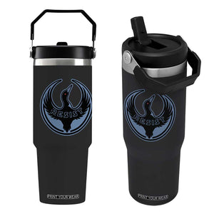 Minnesota Resist Loon Rebellion Emblem Flip Straw Tumbler TS02 One Size: 30 oz Black Print Your Wear
