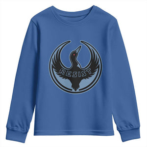 Minnesota Resist Loon Rebellion Emblem Youth Sweatshirt TS02 Royal Blue Print Your Wear