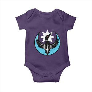 Minnesota Rebel Loon Star Emblem Baby Onesie Rebellion Symbolic Unity Graphic TS02 Purple Print Your Wear