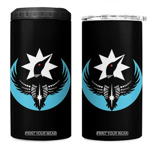 Minnesota Rebel Loon Star Emblem 4 in 1 Can Cooler Tumbler Rebellion Symbolic Unity Graphic TS02 One Size: 16 oz Black Print Your Wear