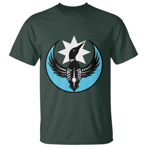 Minnesota Rebel Loon Star Emblem T Shirt Rebellion Symbolic Unity Graphic TS02 Dark Forest Green Print Your Wear