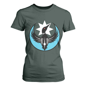 Minnesota Rebel Loon Star Emblem T Shirt For Women Rebellion Symbolic Unity Graphic TS02 Dark Forest Green Print Your Wear