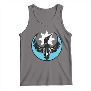 Minnesota Rebel Loon Star Emblem Tank Top Rebellion Symbolic Unity Graphic TS02 Deep Heather Print Your Wear