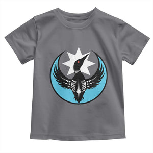 Minnesota Rebel Loon Star Emblem Toddler T Shirt Rebellion Symbolic Unity Graphic TS02 Charcoal Print Your Wear
