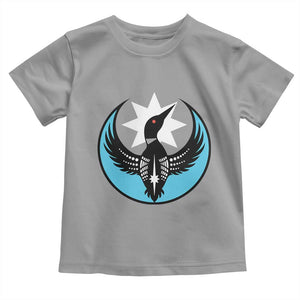 Minnesota Rebel Loon Star Emblem Toddler T Shirt Rebellion Symbolic Unity Graphic TS02 Sport Gray Print Your Wear