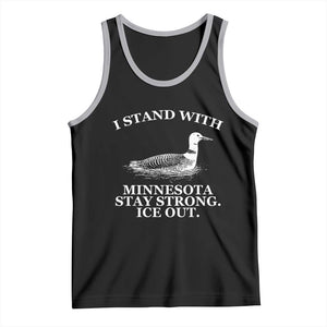 I Stand With Minnesota Resist Loon Tank Top Stay Strong Ice Out Protest TS02 Black Athletic Heather Print Your Wear