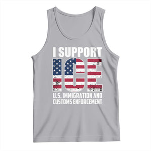 I Support ICE Patriotic Law Enforcement American Flag Tank Top TS02 Athletic Heather Print Your Wear
