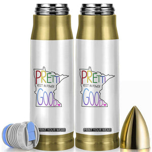 Pretti Good Minnesota Tribute Bullet Tumbler Rest in Power Rainbow Memorial TS02 White Print Your Wear