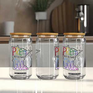 Pretti Good Minnesota Tribute Glass Can Rest in Power Rainbow Memorial TS02 Print Your Wear