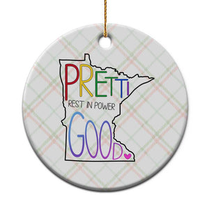 Pretti Good Minnesota Tribute Ceramic Ornament Rest in Power Rainbow Memorial TS02 1pc Christmas Plaid Print Your Wear