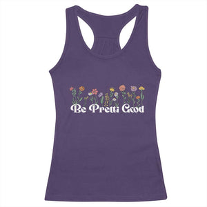 Be Pretti Good Flower Border Racerback Tank Top Honor Through Hope and Beauty TS02 Purple Print Your Wear