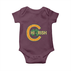 Chicago Irish Chirish Baby Onesie Happy Saint Patrick's Day Lucky Shamrock TS02 Maroon Print Your Wear