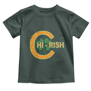 Chicago Irish Chirish Toddler T Shirt Happy Saint Patrick's Day Lucky Shamrock TS02 Dark Forest Green Print Your Wear