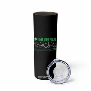 Funny St Patricks Day ER Nurse Skinny Tumbler Emergency Department Lucky Shamrocks TS02 Print Your Wear
