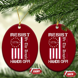 Resist Hands Off Ceramic Ornament Vintage American Betsy Ross Flag We The People TS02 Print Your Wear
