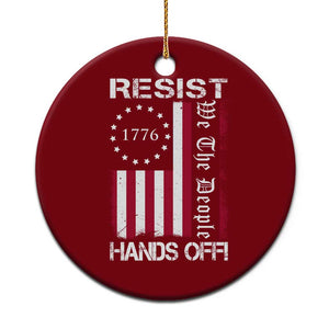 Resist Hands Off Ceramic Ornament Vintage American Betsy Ross Flag We The People TS02 1pc Red Print Your Wear