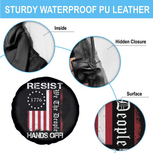 Resist Hands Off Spare Tire Cover Vintage American Betsy Ross Flag We The People TS02 Print Your Wear