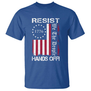 Resist Hands Off T Shirt Vintage American Betsy Ross Flag We The People TS02 Royal Blue Print Your Wear