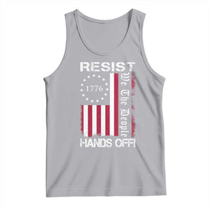 Resist Hands Off Tank Top Vintage American Betsy Ross Flag We The People TS02 Athletic Heather Print Your Wear