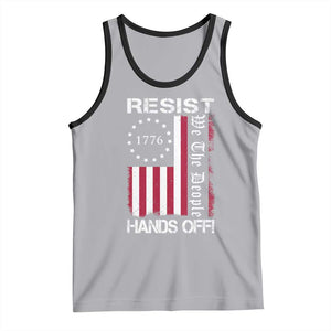 Resist Hands Off Tank Top Vintage American Betsy Ross Flag We The People TS02 Athletic Heather Black Print Your Wear