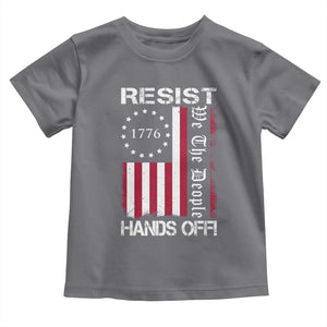 Resist Hands Off Toddler T Shirt Vintage American Betsy Ross Flag We The People TS02 Charcoal Print Your Wear