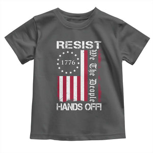 Resist Hands Off Toddler T Shirt Vintage American Betsy Ross Flag We The People TS02 Dark Heather Print Your Wear