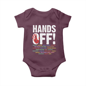 Resist Hands Off Baby Onesie Protect USA American We The People TS02 Maroon Print Your Wear