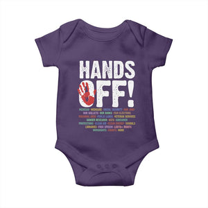 Resist Hands Off Baby Onesie Protect USA American We The People TS02 Purple Print Your Wear