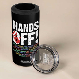 Resist Hands Off 4 in 1 Can Cooler Tumbler Protect USA American We The People TS02 Print Your Wear