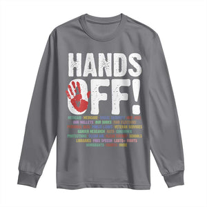 Resist Hands Off Long Sleeve Shirt Protect USA American We The People TS02 Charcoal Print Your Wear