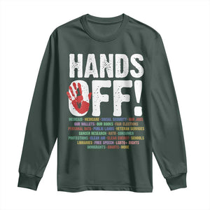 Resist Hands Off Long Sleeve Shirt Protect USA American We The People TS02 Dark Forest Green Print Your Wear